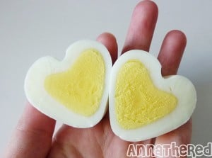 Valentine-hard boiled egg