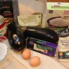 eggplantparm-2 Just a few simple ingredients are all you need. I made the sauce from scratch with the canned tomatoes and Italian seasoning blend.
