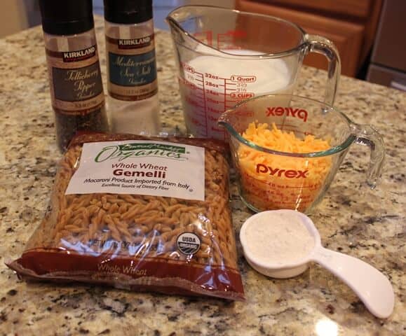 Just a few simple ingredients to a delicious mac & cheese!