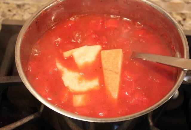 Use Parmesan Cheese Ends in Spaghetti Sauce for flavor! | Meal Planning Magic