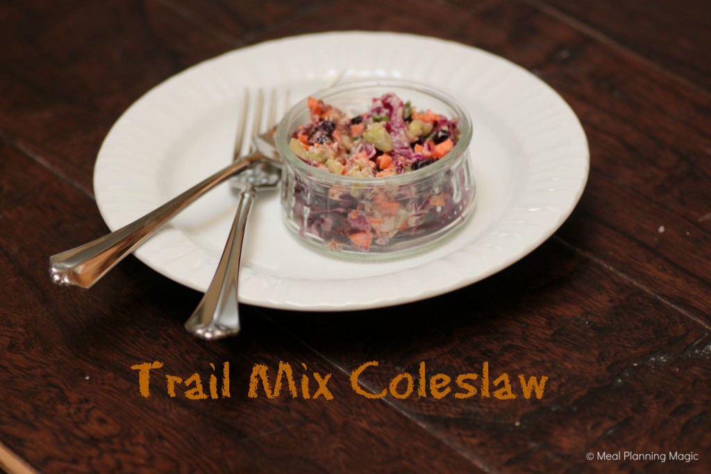 Trail Mix Coleslaw | Meal Planning Magic | #eatarainbow