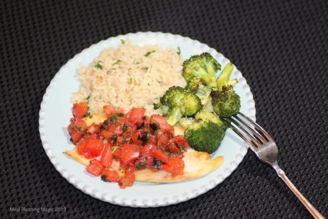 Food Bloggers Against Hunger & Budget Friendly Tomato Topped Tilapia Recipe | Meal Planning Magic