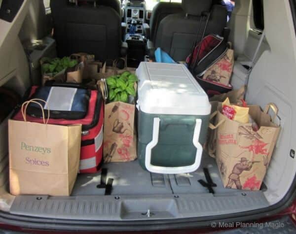 Four of us filled up the back of my van--loaded down with real food goodness. Yum!