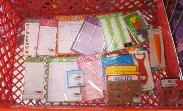 These are a bunch of the meal planning tools and pads I found when shopping at Target--so excited!