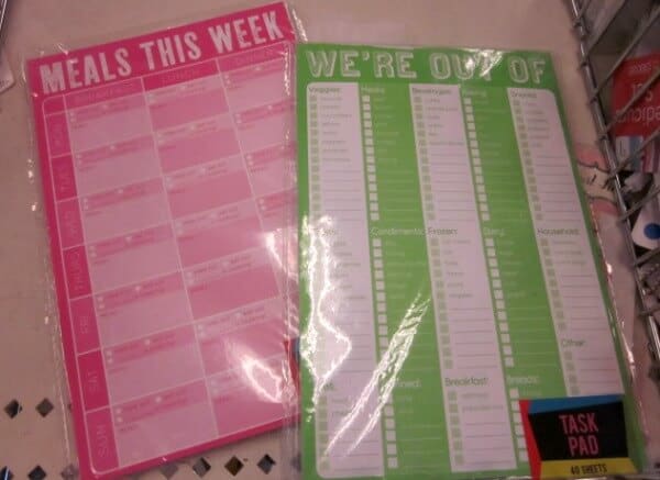 Fun Meal Planning Tools for $1 (or so) from Target | Meal Planning Magic