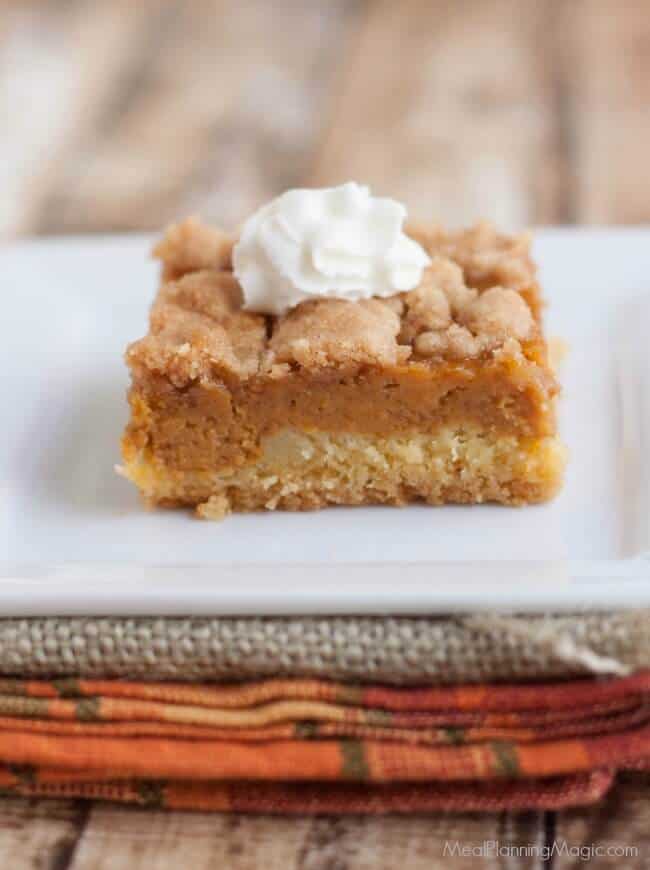 This Pumpkin Pie Dessert gives traditional pumpkin pie a makeover for a twist on an old favorite. It's easy to make ahead, too!