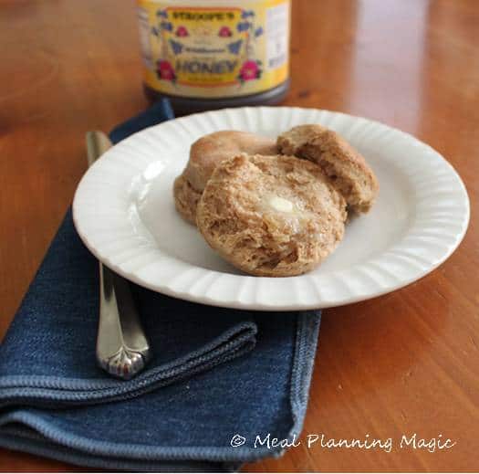 Whole Wheat Buttermilk Biscuits--Freezable from @mealplanmom