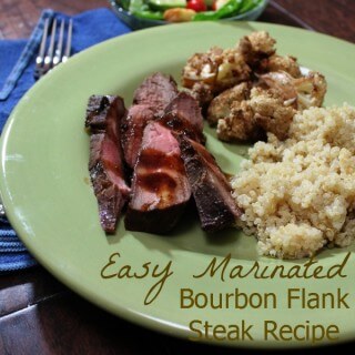 Easy Marinated Bourbon Flank Steak -- from Meal Planning Magic.com