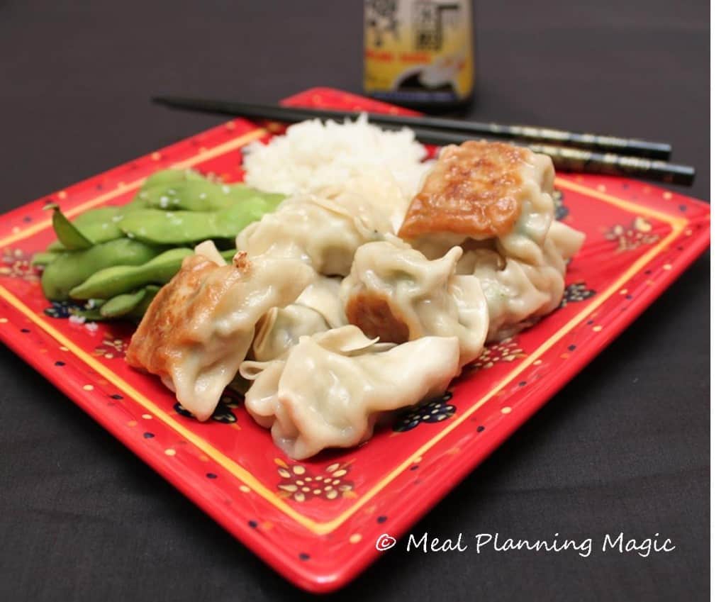 Chicken & Cabbage Potstickers--Make Ahead Freezable from @mealplanmom