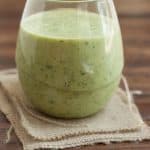 Filled with nutritious fruits and vegetables, we call it a Green Monster Smoothie because it it has all kinds of healthy goodness and it tastes delicious! | Recipe at MealPlanningMagic.com