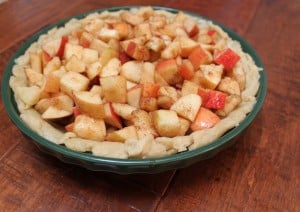 filling for an apple streusel crumb pie