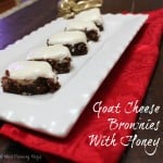Goat cheese brownies with honey are rich, dense, indulgent brownies. They make a perfect holiday food gift or dessert for a special occasion.