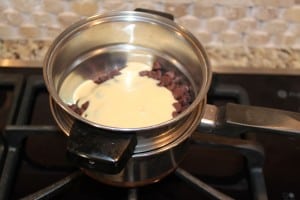melting chocolate with a double boiler