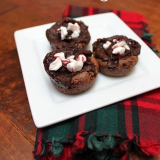 Peppermint fudge cups are a cross between a cookie and a brownie, with deep chocolate and refreshing peppermint flavors. A holiday cookie recipe perfect for adding to a cookie platter!