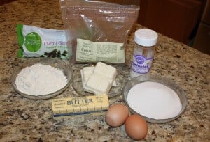 Ingredients to make fudgy brownie cake balls