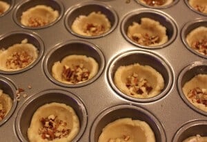 Making pecan tassies