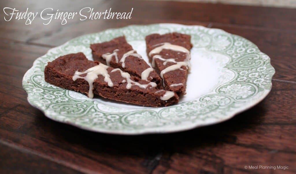 Fudgy ginger shortbread are delicious chocolate shortbread cookies with a hint of ginger flavor, perfect for any holiday cookie platter!