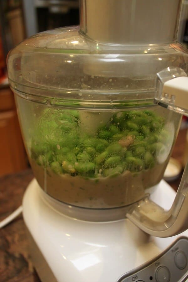 edamame in a food processor