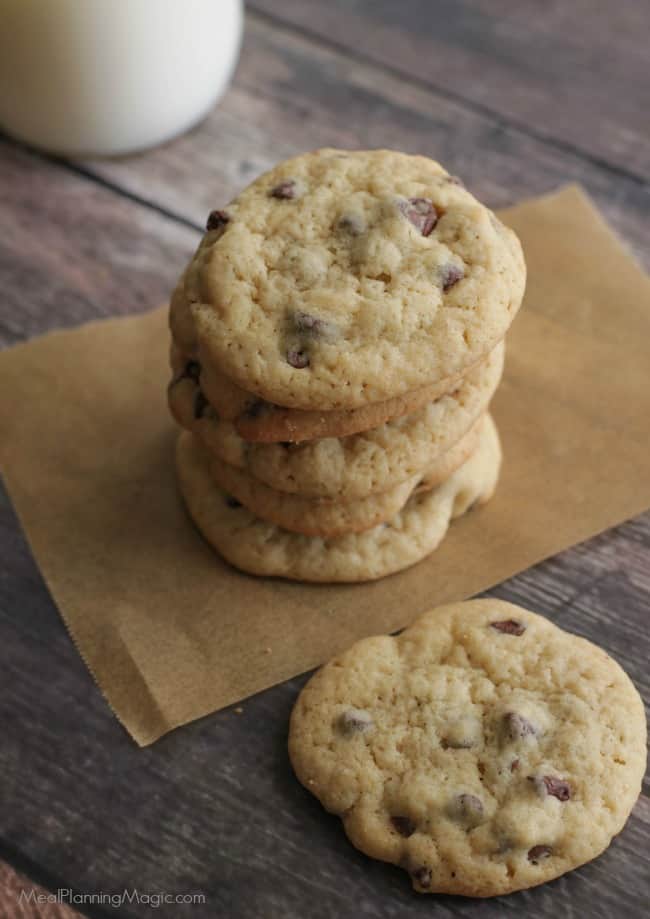 If you love a softer, chewier cookie, my Classic Chocolate Chip Cookies fit the bill. With only a few basic ingredients, they will disappear almost as fast as you can make them! Recipe at MealPlanningMagic.com