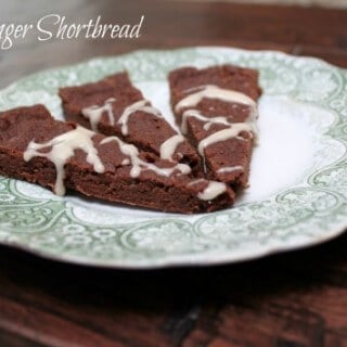 Fudgy ginger shortbread are delicious chocolate shortbread cookies with a hint of ginger flavor, perfect for any holiday cookie platter! | 12 Weeks of Christmas Treats Blog Hop hosted by Meal Planning Magic