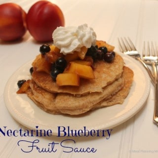 Nectarine-Blueberry Fruit Sauce recipe | EatingAtoZChallenge | MealPlanningMagic.com