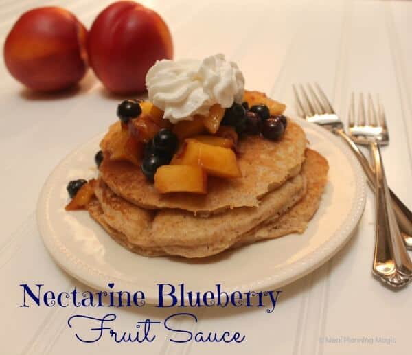 Nectarine-Blueberry Fruit Sauce recipe | EatingAtoZChallenge | MealPlanningMagic.com
