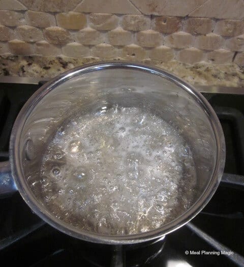 boiling sugar to make Homemade Marshmallows 