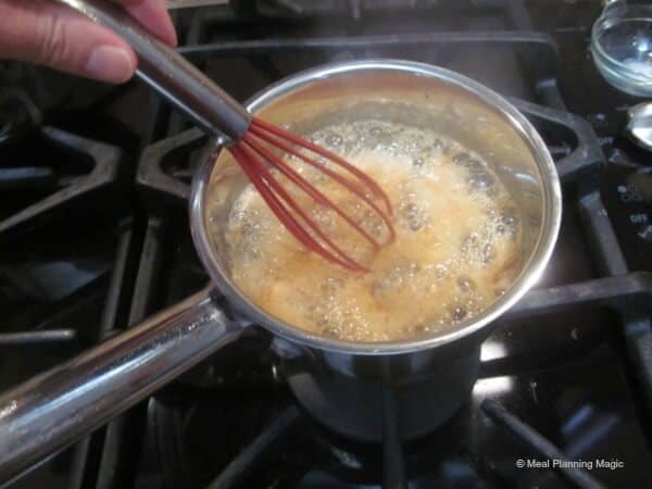making salted caramel