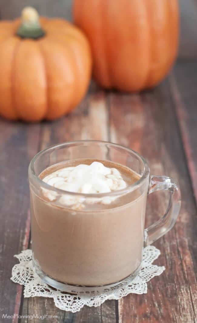 Capture the taste of fall with pumpkin and chocolate in this simple and delicious Pumpkin Spice Hot Cocoa recipe. Makes enough to share--if you're willing to!