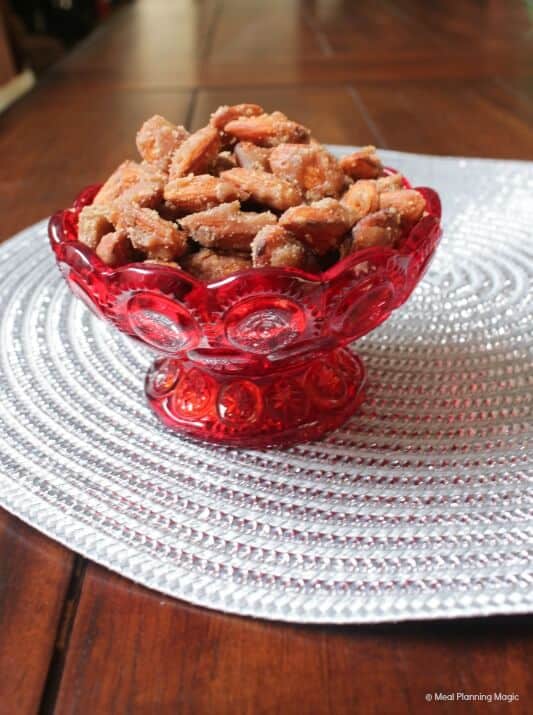 Quick and Easy Spiced Caramel Nuts | #12wksxmastreats | MealPlanningMagic.com