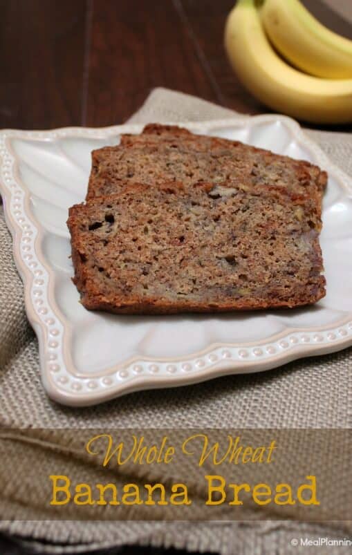 Whole Wheat Banana Bread | MealPlanningMagic.com