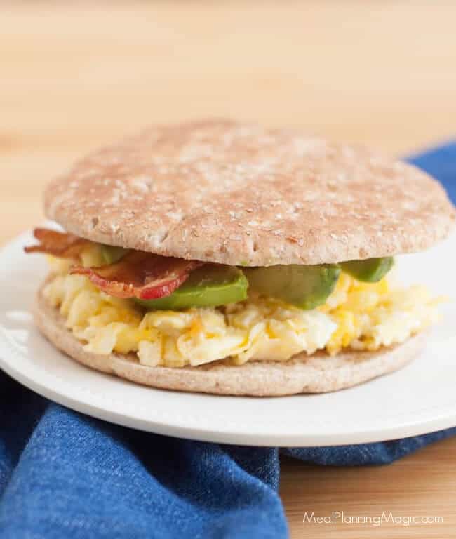 Quick and Easy Egg Bacon Avocado Breakfast Sandwich - Meal Planning Magic