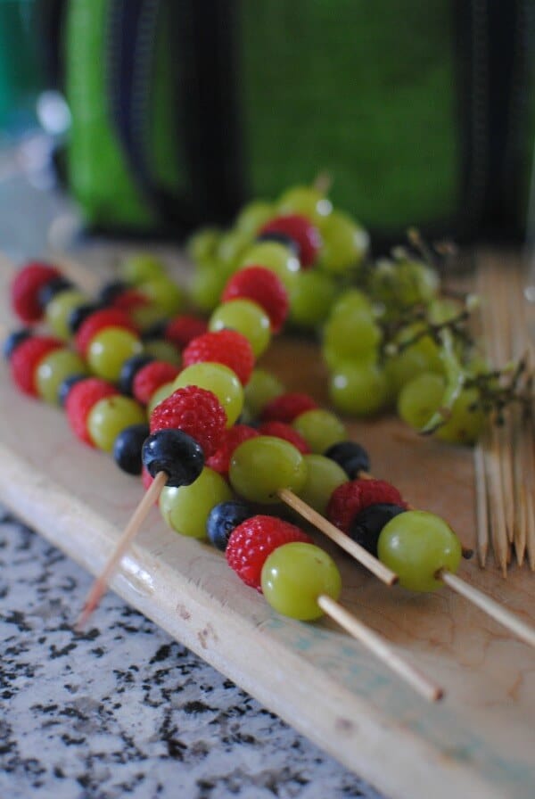 Planning a Perfect Picnic - Fruit Kebabs | MealPlanningMagic.com