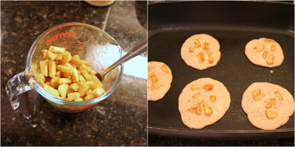 Steps for Whole Wheat Apple Pancakes | #52NewFoods