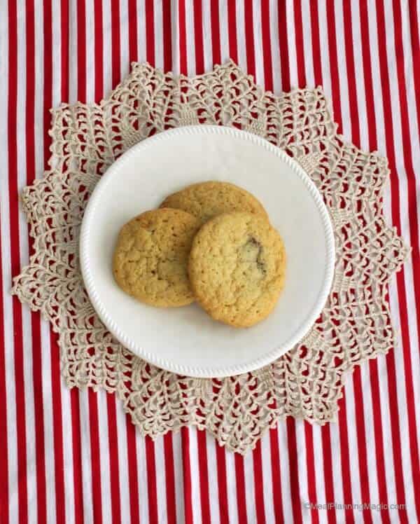 Minty Surprise Cookies - soft butter cookies with chocolate mints hidden inside.