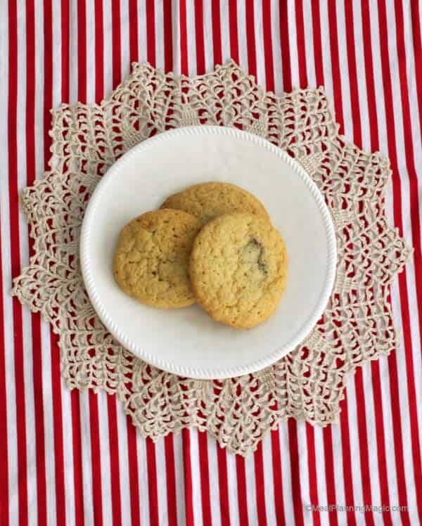 Minty Surprise Cookies - soft butter cookies with chocolate mints hidden inside.