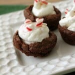 Peppermint MousseMini Brownie Cups | 12 Weeks Christmas Treats | Recipe at MealPlanningMagic.com