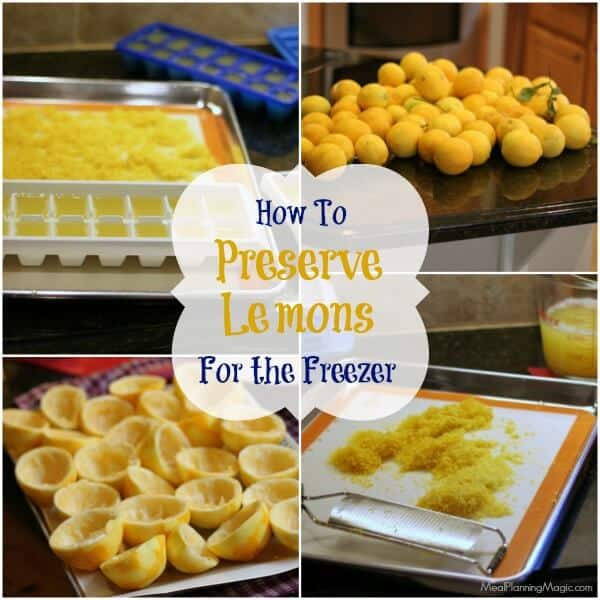 How to Preserve Lemons for the Freezer--3 Ways! | Tips from MealPlanningMagic.com