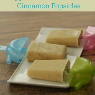 Apple Peanut Butter and Cinnamon Popsicles