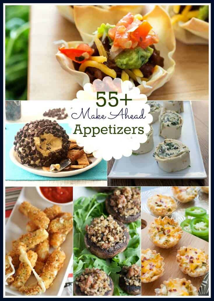 55+ Make-Ahead Appetizers Roundup | Perfect for the holidays or anytime you're hosting a party! | Find recipe links at MealPlanningMagic.ccom