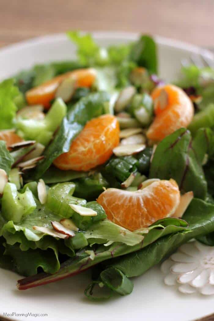 You won't believe how easy AND super delicious this Mandarin Orange Salad is! I'm not sure why I've waited so long to make this (my mom's) recipe! | Find the recipe at MealPlanningMagic.com