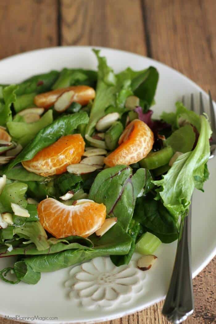You won't believe how easy AND super delicious this Mandarin Orange Salad is! I'm not sure why I've waited so long to make this (my mom's) recipe! | Find the recipe at MealPlanningMagic.com