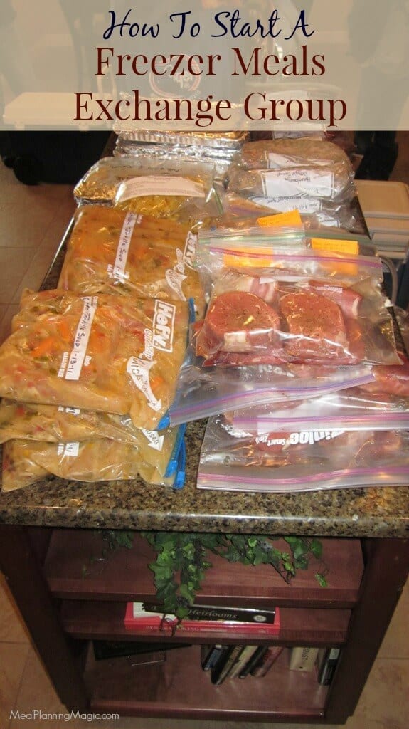 With a Freezer Meals Exchange Group you make up your meals for the frezer, meet with friends to swap and leave with a variety of meals to fill your freezer! | Find out how at MealPlanningMagic.com