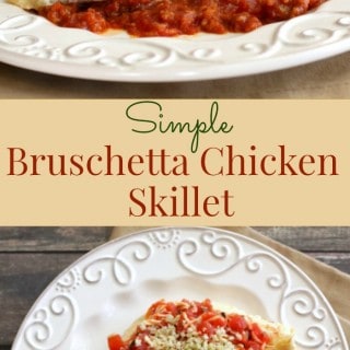 Simple Bruschetta Chicken - classic Italian flavors with a twist! Easy enough you can have it to the table in under 30 minutes! Find the recipe at mealplanningmagic.com