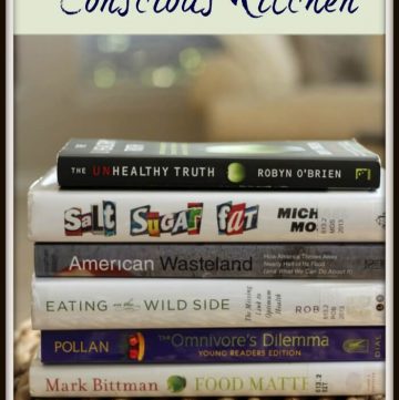 Confused by what foods to feed your family and why? I've rounded up these Six Books To Read For The Conscious Kitchen to help you understand the food you eat so you can make more informed decisions for your family. Find the list at MealPlanningMagic.com