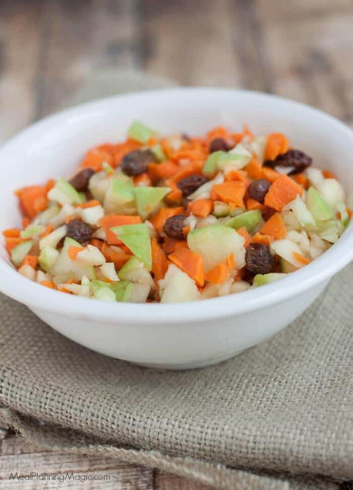 Apple carrot salad with raisins meal planning magic