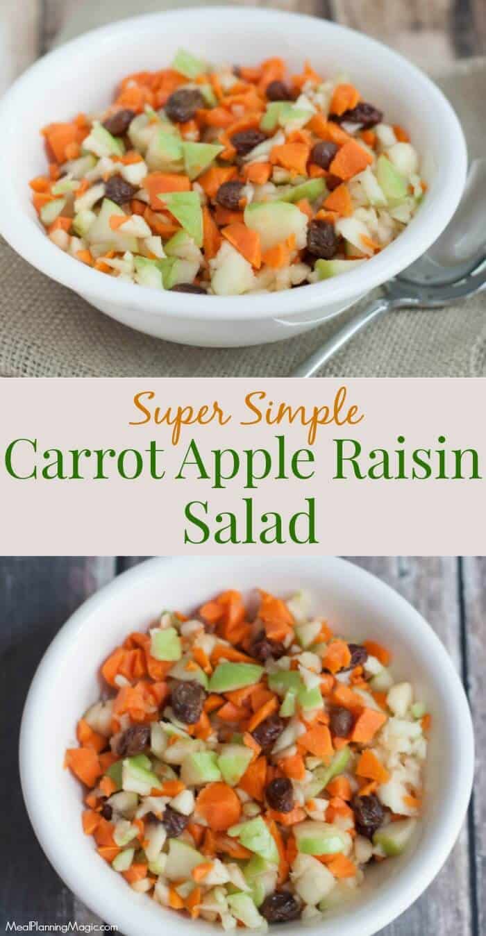 Apple Carrot Salad with Raisins Meal Planning Magic