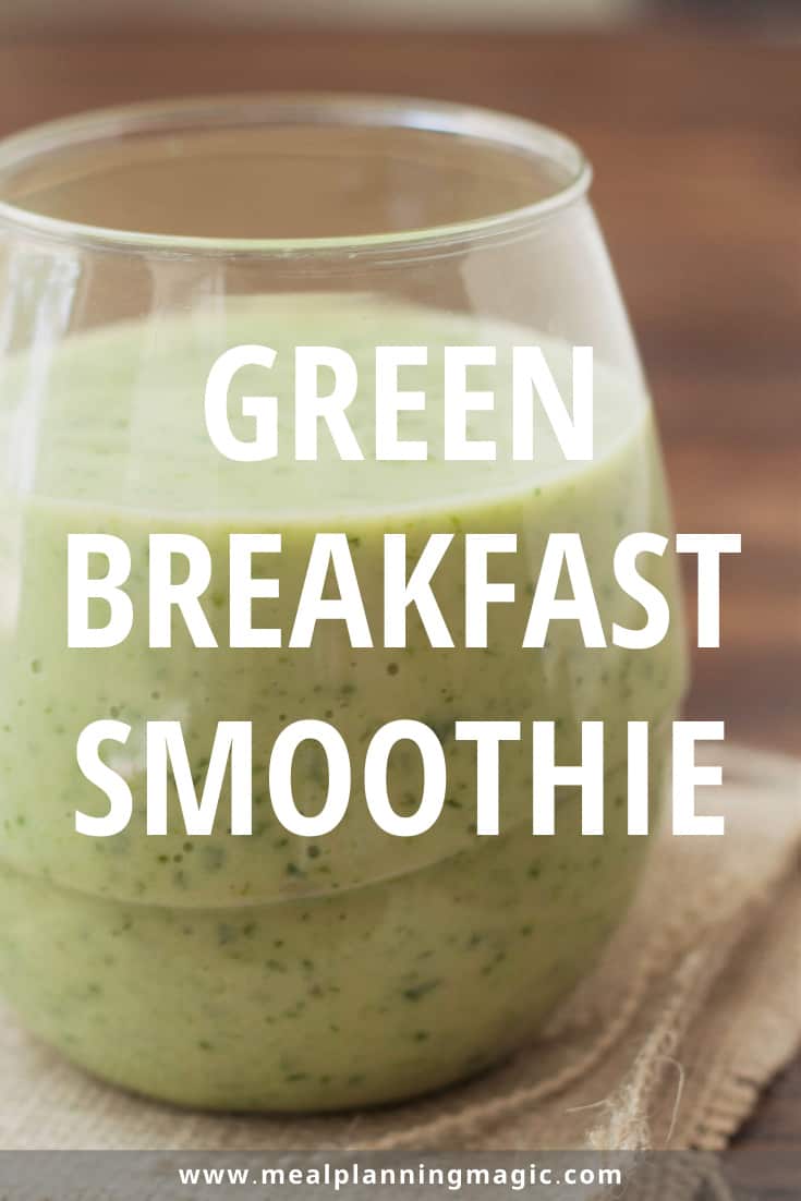 Green Monster Banana Spinach Avocado Smoothie Recipe - Meal Planning Magic