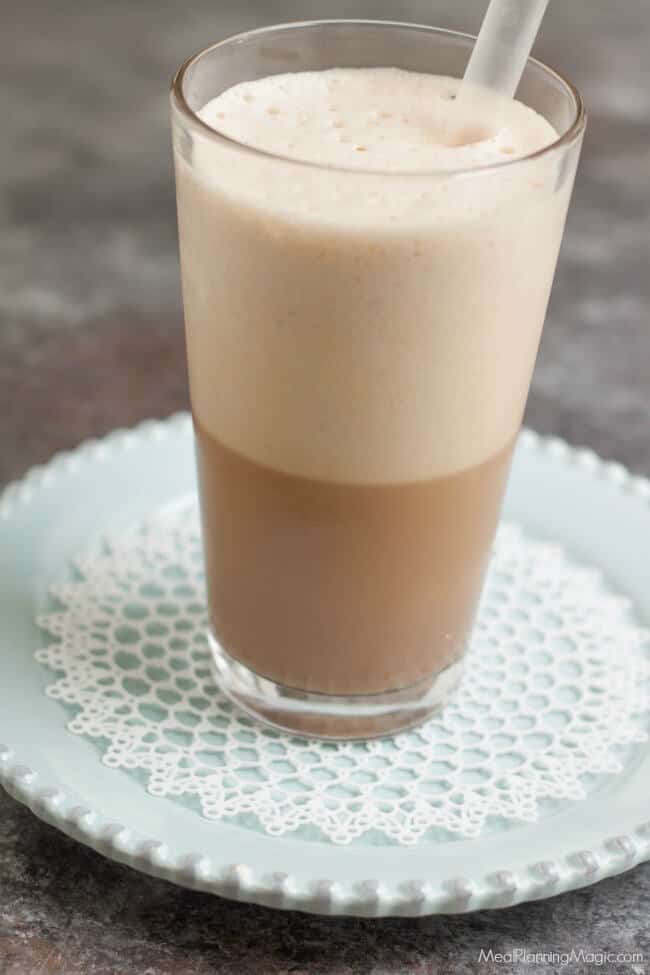 Cool off with a Homemade Iced Chai Latte and it's blend of subtly sweet and deliciously spices including cinnamon, ginger and cloves. My recipe is easy to make and can be made ahead!