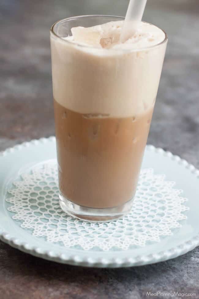 Cool off with a Homemade Iced Chai Latte and it's blend of subtly sweet and deliciously spices including cinnamon, ginger and cloves. My recipe is easy to make and can be made ahead!